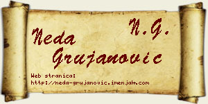 Neda Grujanović vizit kartica